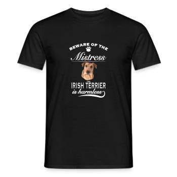 Beware of the mistress, harmless irischer Terrier - Männer T-Shirt - Schwarz - Vorne - AI Model Male 178 light (178cm)