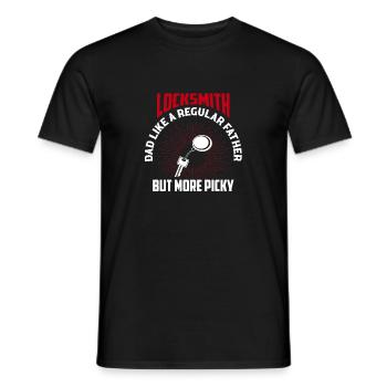 Père serrurier comme un père ordinaire mais plus difficile - T-shirt homme - noir - Devant - AI Model Male 178 light (178cm)