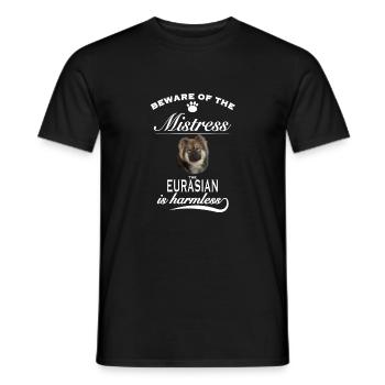 Beware of the mistress, harmless Eurasian - Men's T-Shirt - black - Front - AI Model Male 178 light (178cm)