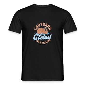 Capybara The Coolest Cavy Around Capibara Owner Ma - Männer T-Shirt - Schwarz - Vorne - AI Model Male 178 light (178cm)