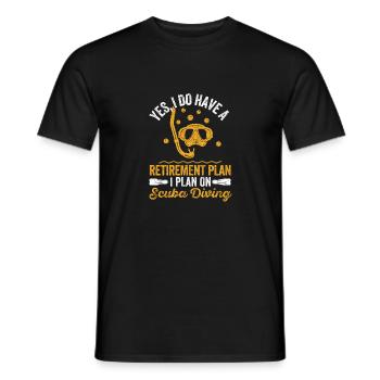 Ja, ich habe einen Ruhestandsplan Tauchen - T-shirt homme - noir - Devant - AI Model Male 178 light (178cm)