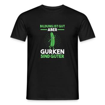 Veganer Vegetarier Gemüsegarten Gurken - Männer T-Shirt - Schwarz - Vorne - AI Model Male 178 light (178cm)