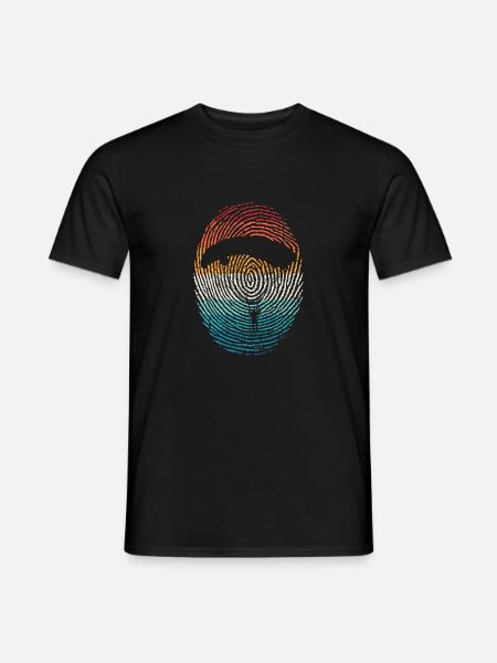 Leave a Heavenly Fingerprint While Skydiving - Men's T-Shirt - black