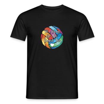 Je serai toujours son plus grand fan de volleyball - T-shirt homme - noir - Devant - AI Model Male 178 light (178cm)