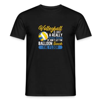 Volleyball ist nur eine wirklich intensive Version - Männer T-Shirt - Schwarz - Vorne - AI Model Male 178 light (178cm)