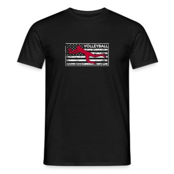 Joueur de volleyball américain Entraîneur des États-Unis - T-shirt homme - noir - Devant - AI Model Male 178 light (178cm)