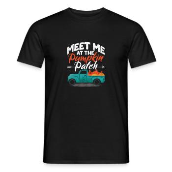 Rencontrez-moi au camion Pumpkin Patch Halloween - T-shirt homme - noir - Devant - AI Model Male 178 light (178cm)