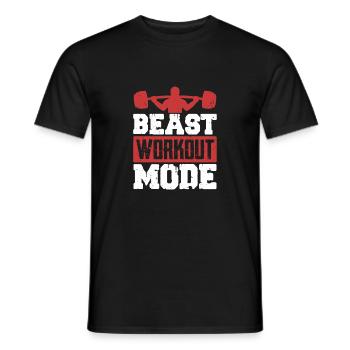 Beast Workout Mode Weight Lifting Workout Training - T-shirt homme - noir - Devant - AI Model Male 178 light (178cm)