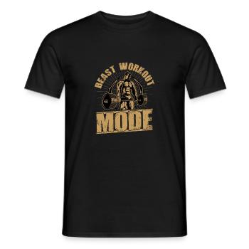 Beast Workout Mode Workout Training Weight Lifting - T-shirt homme - noir - Devant - AI Model Male 178 light (178cm)