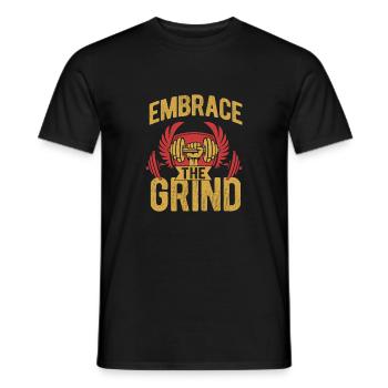 Adoptez le Grind Workout Haltérophilie - T-shirt homme - noir - Devant - AI Model Male 178 light (178cm)