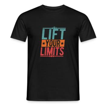 Lift Your Limits Weight Lifting Workout Training - Männer T-Shirt - Schwarz - Vorne - AI Model Male 178 light (178cm)