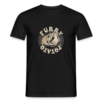 Furry Potato Cavy Lover Guniea Pig Rodent - Men's T-Shirt - black - Front - AI Model Male 178 light (178cm)