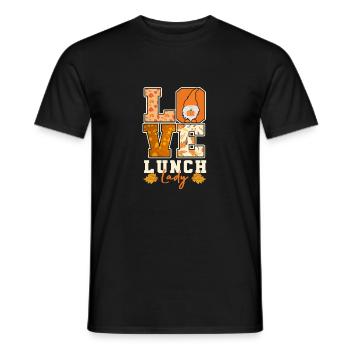Love Lunch Checkers Autumn Autumn Gnome Teacher - Men's T-Shirt - black - Front - AI Model Male 178 light (178cm)