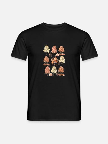 Halloween Herbst Bäume Herbst Saison Blätter Blatt - Männer T-Shirt - Schwarz