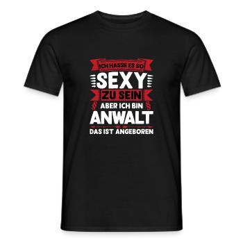 Ich hasse es so sexy zu sein Ich bin Anwalt funny - Männer T-Shirt - Schwarz - Vorne - AI Model Male 178 light (178cm)