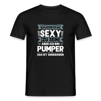 Je déteste être si sexy que je suis drôle - T-shirt homme - noir - Devant - AI Model Male 178 light (178cm)