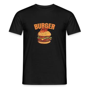 Burger Girl Meat Buns Food Hamburger - T-shirt homme - noir - Devant - AI Model Male 178 light (178cm)
