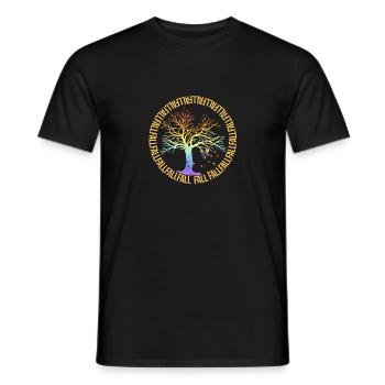 Autumn Season Autumn Equinox Tree Leaf - Men's T-Shirt - black - Front - AI Model Male 178 light (178cm)
