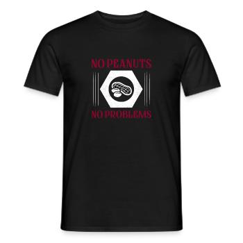 No Peanuts No Problems Nut Allergic Awareness - Männer T-Shirt - Schwarz - Vorne - AI Model Male 178 light (178cm)