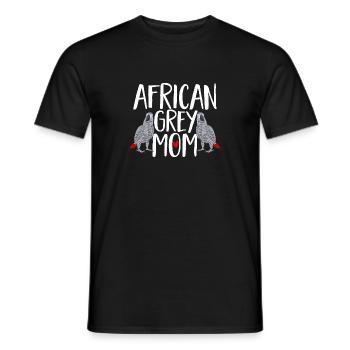 Graupapagei African Grey Parrot Papagei - Männer T-Shirt - Schwarz - Vorne - AI Model Male 178 light (178cm)