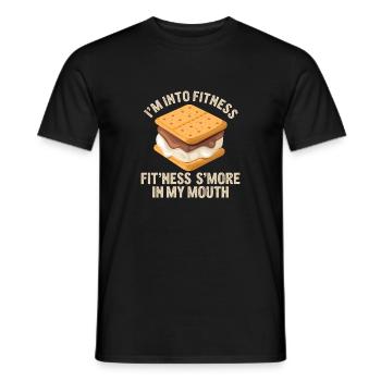 Fun s’mores guimauves camping fitness gym - T-shirt homme - noir - Devant - AI Model Male 178 light (178cm)