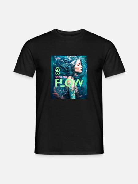 Go whit the flow. Dive and have fun - Men's T-Shirt - black