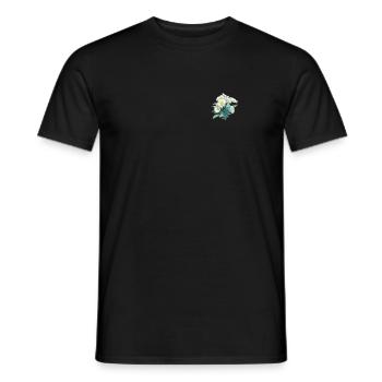 Cool Floral Flowers Patch Vintage Daisy Lover Pun - Men's T-Shirt - black - Front - AI Model Male 178 light (178cm)