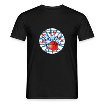 Bowling Bowling Club Skittles Bowler Bowling Club - Men's T-Shirt - black - Front - AI Model Male 178 light (178cm)