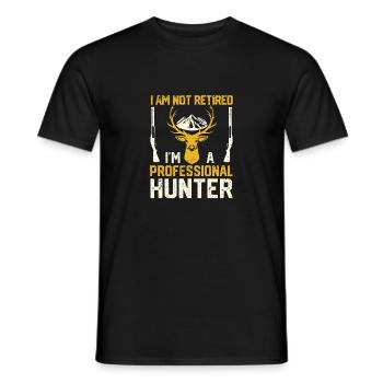 Je ne suis pas à la retraite, je suis un - T-shirt homme - noir - Devant - AI Model Male 178 light (178cm)
