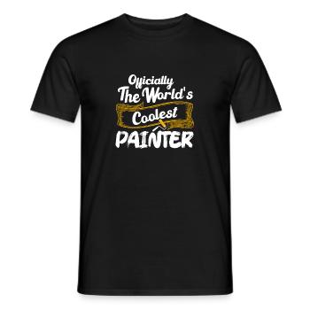 Officially The World's Coolest Painter Job Profess - Men's T-Shirt - black - Front - AI Model Male 178 light (178cm)