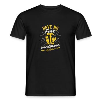 Keine Angst, der Handwerker ist da, der lustige - Männer T-Shirt - Schwarz - Vorne - AI Model Male 178 light (178cm)