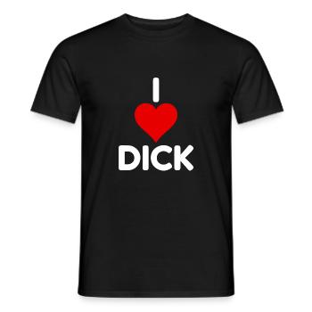 Drôle de grossier j’aime Dick - T-shirt homme - noir - Devant - AI Model Male 178 light (178cm)