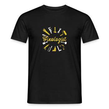 Fixologist Lustiger Handwerker Schraubenschlüssel - Männer T-Shirt - Schwarz - Vorne - AI Model Male 178 light (178cm)