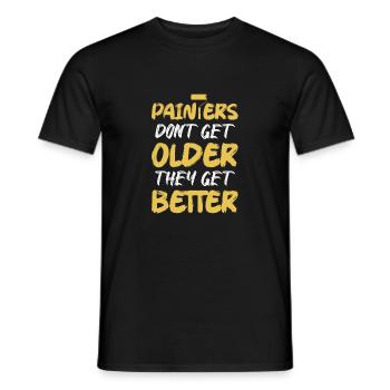 Les peintres ne vieillissent pas, ils deviennent meilleurs professio - T-shirt homme - noir - Devant - AI Model Male 178 light (178cm)