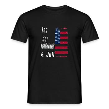 4 Juli Tag der Unabhängigkeit - Männer T-Shirt - Schwarz - Vorne - AI Model Male 178 light (178cm)