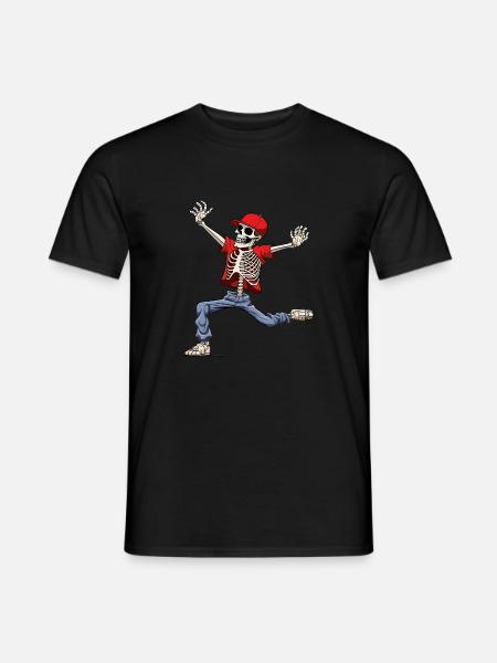 Tanzendes Skelett Hip-Hop - Männer T-Shirt - Schwarz