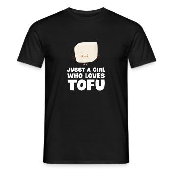 Just a Girl Who Loves Tofus - Men's T-Shirt - black - Front - AI Model Male 178 light (178cm)