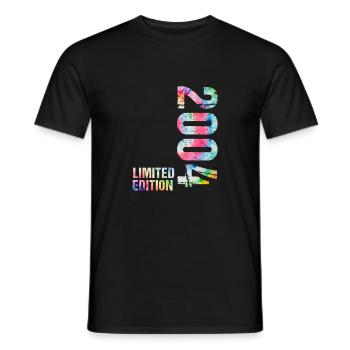 18 JAHRE 18. GEBURTSTAG LIMITED EDITION 2004 - Männer T-Shirt - Schwarz - Vorne - AI Model Male 178 light (178cm)