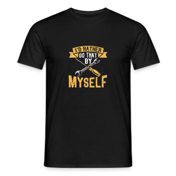 Je préfère le faire moi-même - T-shirt homme - noir - Devant - AI Model Male 178 light (178cm)