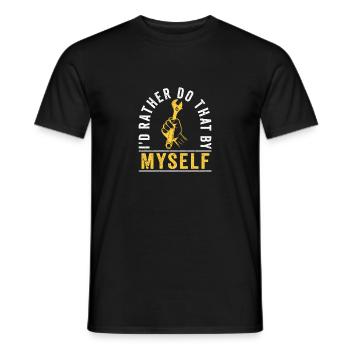 Je préfère le faire moi-même - T-shirt homme - noir - Devant - AI Model Male 178 light (178cm)