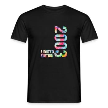 18 JAHRE 18. GEBURTSTAG LIMITED EDITION 2003 - Männer T-Shirt - Schwarz - Vorne - AI Model Male 178 light (178cm)