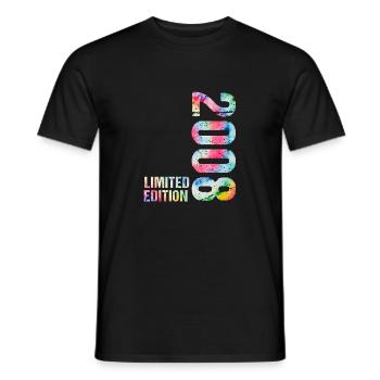 18 JAHRE 18. GEBURTSTAG LIMITED EDITION 2008 - Männer T-Shirt - Schwarz - Vorne - AI Model Male 178 light (178cm)