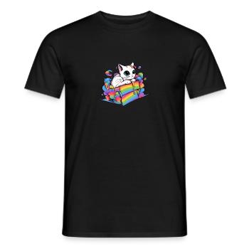 Cool Pet Rainbow LGBT Lover Group Pride Lesbian - Men's T-Shirt - black - Front - AI Model Male 178 light (178cm)