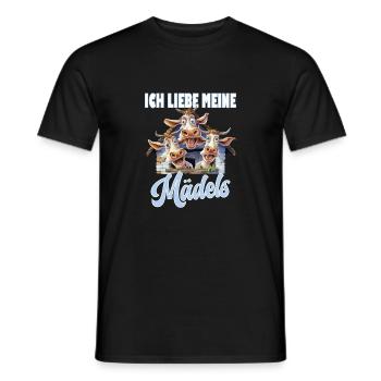 3 lustige Kühe mit Spruch - Männer T-Shirt - Schwarz - Vorne - AI Model Male 178 light (178cm)