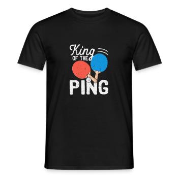 King Of The Ping Drôle Table de Tennis De Table - T-shirt homme - noir - Devant - AI Model Male 178 light (178cm)
