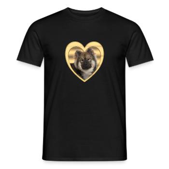 Eurasier - Dog Lovers - Dogs Heart - Men's T-Shirt - black - Front - AI Model Male 178 light (178cm)
