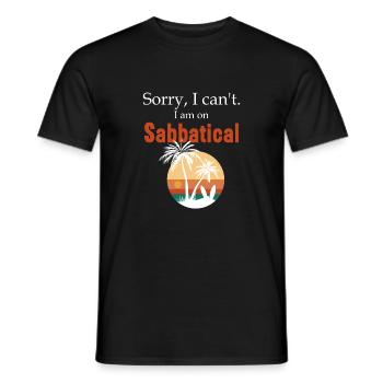 Sabbatical gift idea, time out from work - Men's T-Shirt - black - Front - AI Model Male 178 light (178cm)