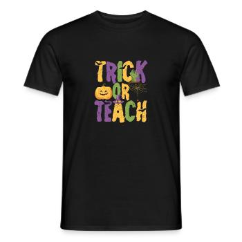 Trick Or Teach Funny Teacher Halloween Teaching - Männer T-Shirt - Schwarz - Vorne - AI Model Male 178 light (178cm)