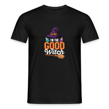I'm the Good Witch Funny Halloween Party Witches - Men's T-Shirt - black - Front - AI Model Male 178 light (178cm)