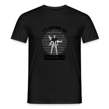 Je préfère le caresser - T-shirt homme - noir - Devant - AI Model Male 178 light (178cm)